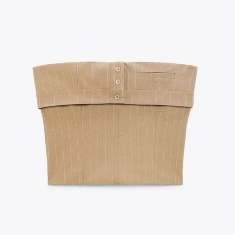 Zara Strapless Pinstripe Top - NWT
